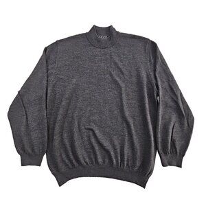 Valda by Toscano‎ 100% Merino Wool Crew Neck Sweater Men's XL Slate Gray EUC LN